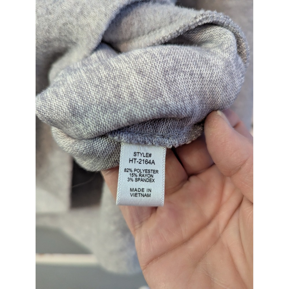 Zenana Women Oversized Crew Neck Sweater Gray Exposed Seam Pullover S/M - Picture 7 of 8